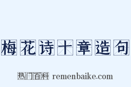 梅花诗十章造句是什么意思的图片
